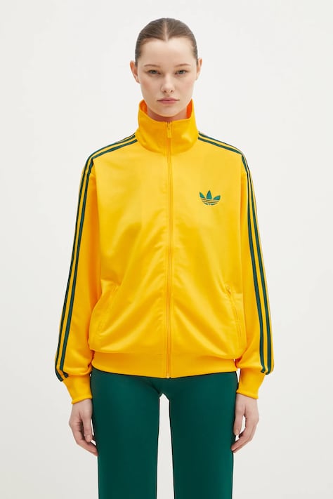 Mikina adidas Originals Firebird dámská, oranžová barva, s aplikací, JP2300