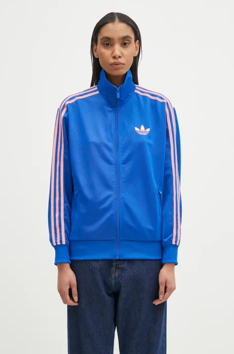 adidas Originals bluza Firebird damska kolor niebieski z aplikacją JP2301