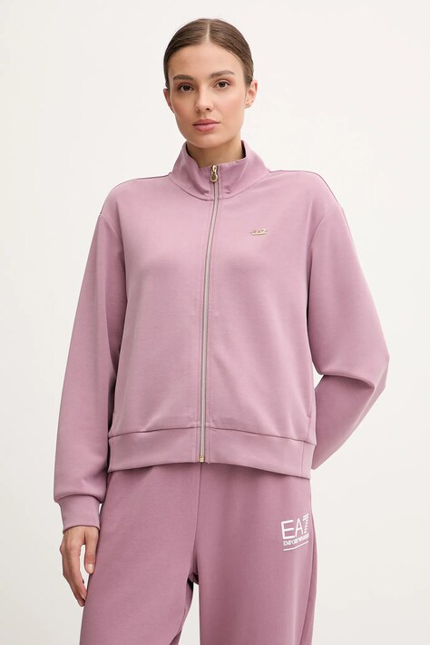 EA7 Emporio Armani bluza damska kolor różowy gładka AF12643.7W000191
