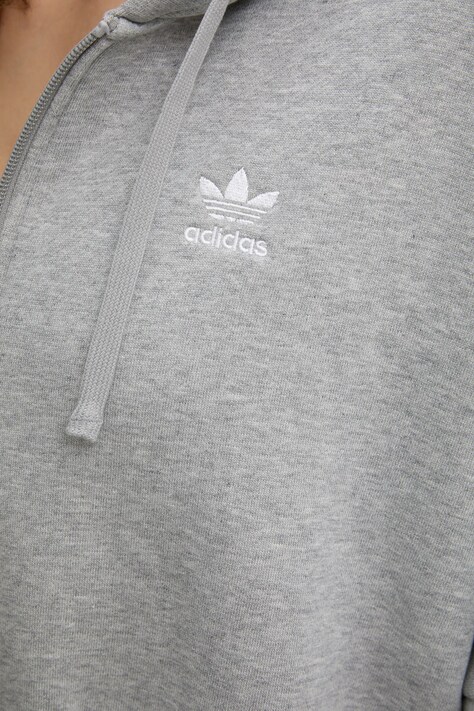 Бавовняна кофта adidas Originals Essential — SS25-BLD0CD, сірий — фото 5