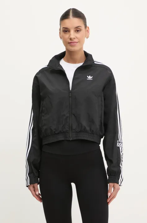 adidas Originals geaca Adibreak culoarea negru, de tranzitie, oversize, JD0860