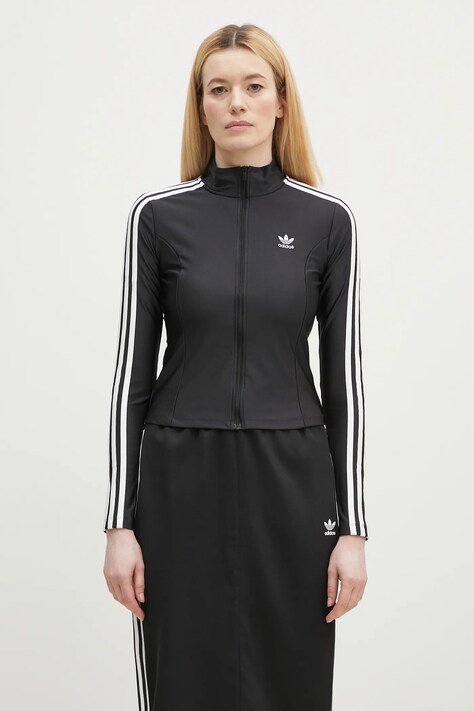 Кофта adidas Originals 3S SLIM TT женская цвет чёрный узор JD5025