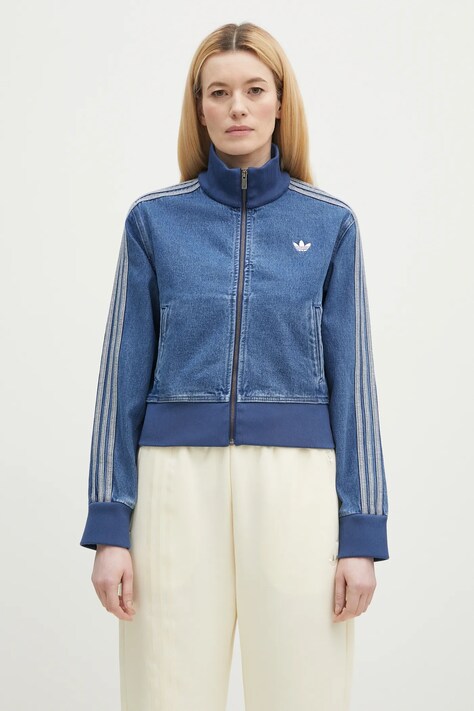 adidas Originals jacket DENIM TT women's blue color JD2570