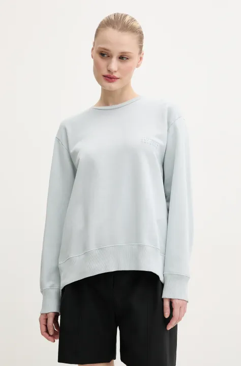 MM6 Maison Margiela cotton sweatshirt women's turquoise color smooth S52GU0240.M25012