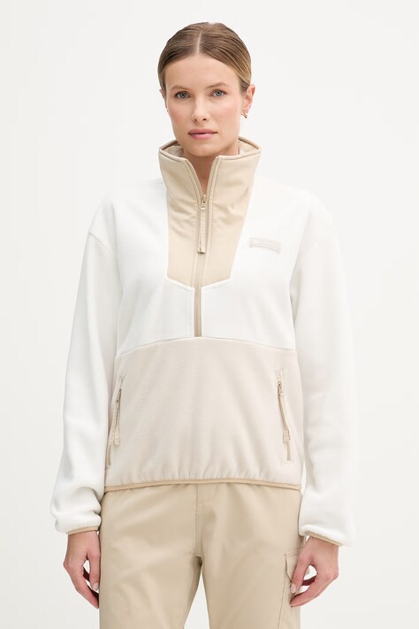 Columbia bluza sportowa Sequoia Grove kolor beżowy z kapturem gładka 2085453