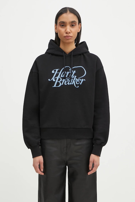 Carhartt WIP sweatshirt Hooded Harttbreaker Sweat women's black color hooded with a print I034418.89XX