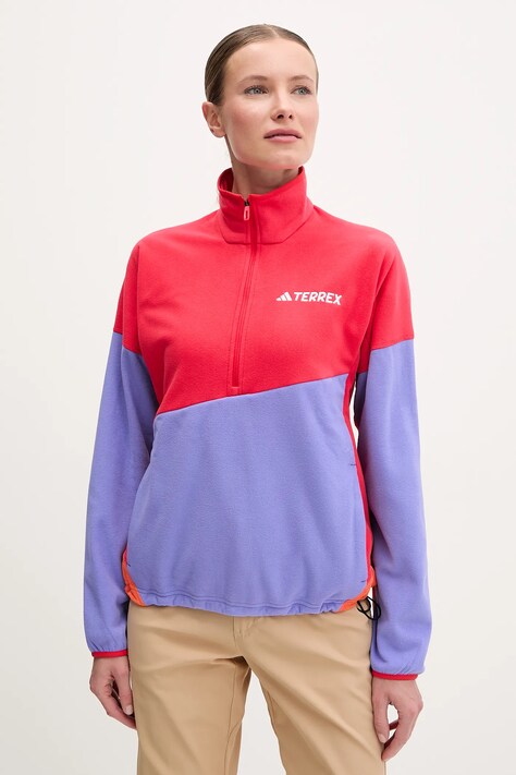 Sportovní mikina adidas TERREX Multi Climawarm červená barva, JE1356