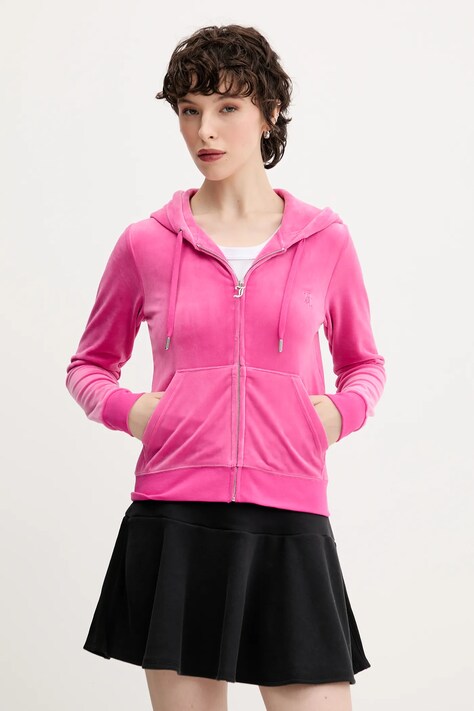 Juicy Couture bluză cu glugă, uni, JCAP176