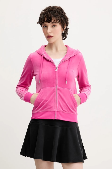 Кофта Juicy Couture с капюшоном однотонная JCAP176
