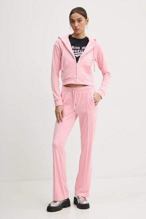 Juicy Couture кофта на застібці з капюшоном жіноча велюрова MADISON HOODIE — фото 2