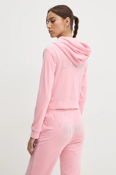 Juicy Couture кофта на застібці з капюшоном жіноча велюрова MADISON HOODIE — фото 3