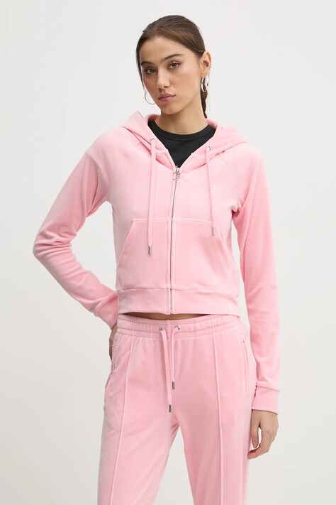 Juicy Couture кофта на застібці з капюшоном жіноча велюрова MADISON HOODIE — фото 4