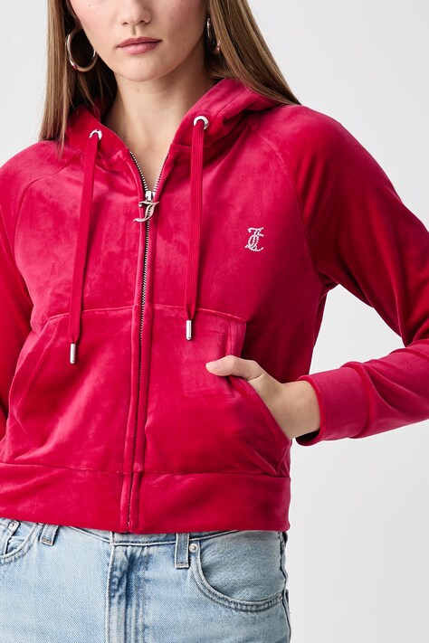 Juicy Couture кофта на застібці з капюшоном жіноча велюрова MADISON HOODIE — фото 4