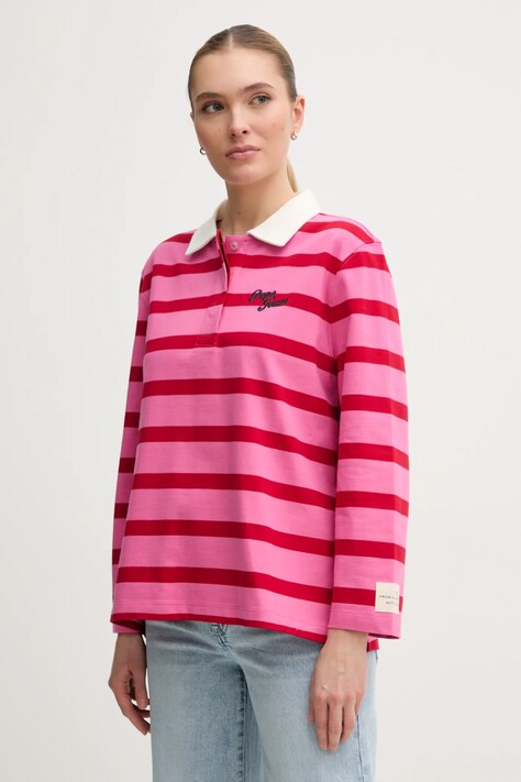 Хлопковая кофта Pepe Jeans RHONDA женская цвет красный узор PL581491