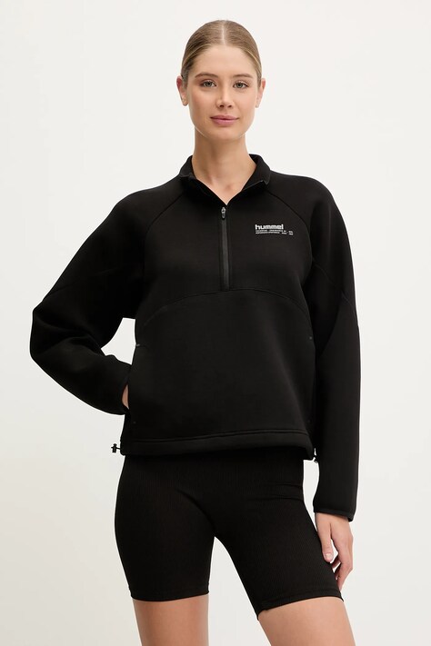 Hummel bluza damska kolor czarny gładka 228167
