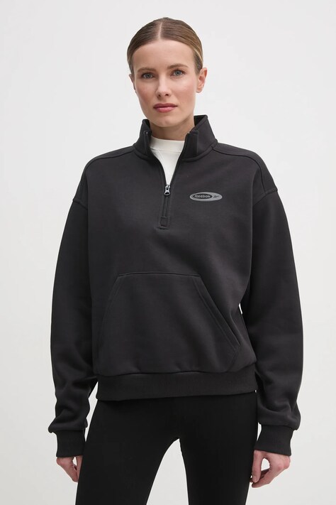 Mikina Reebok Classic dámská, černá barva, hladká, 100214264