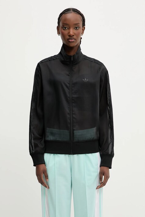 Mikina adidas Originals Adicolor dámská, černá barva, hladká, JN6130