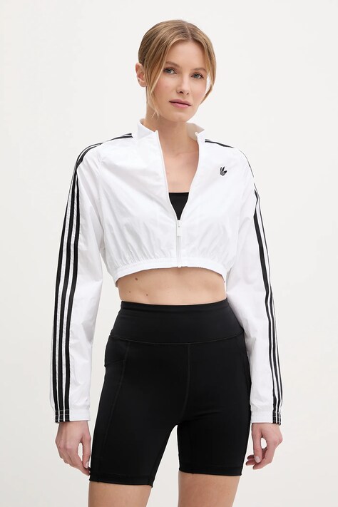 adidas Originals bluză Teamgeist femei, culoarea alb, cu imprimeu, JD0265