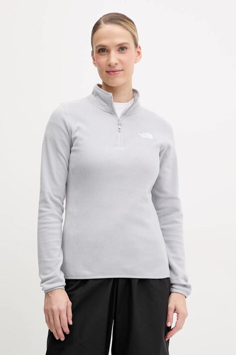 Sportovní mikina The North Face 100 Glacier šedá barva, NF0A855MBO61
