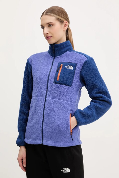 Mikina The North Face Yumiori dámská, fialová barva, vzorovaná, NF0A88428Z51