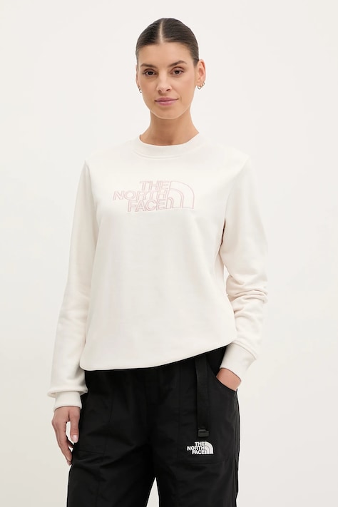 The North Face bluza Drew Peak Light damska kolor beżowy z aplikacją NF0A8C1EATW1