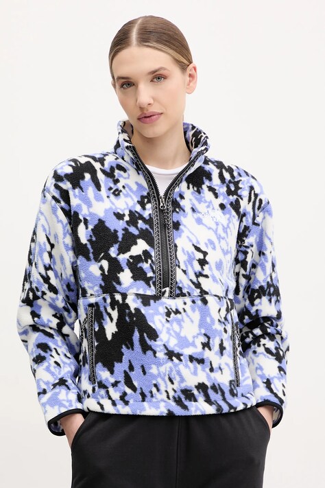 Mikina The North Face TNF Fleeski dámská, fialová barva, vzorovaná, NF0A88Z365N1