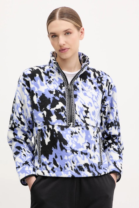 Mikina The North Face TNF Fleeski dámská, fialová barva, vzorovaná, NF0A88Z365N1