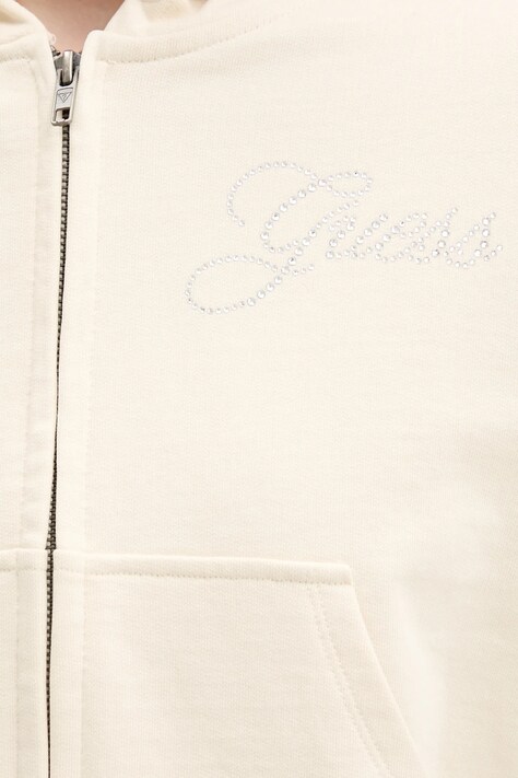 Бавовняна кофта Guess Originals — SS25-BLD0JU, бежевий — фото 5