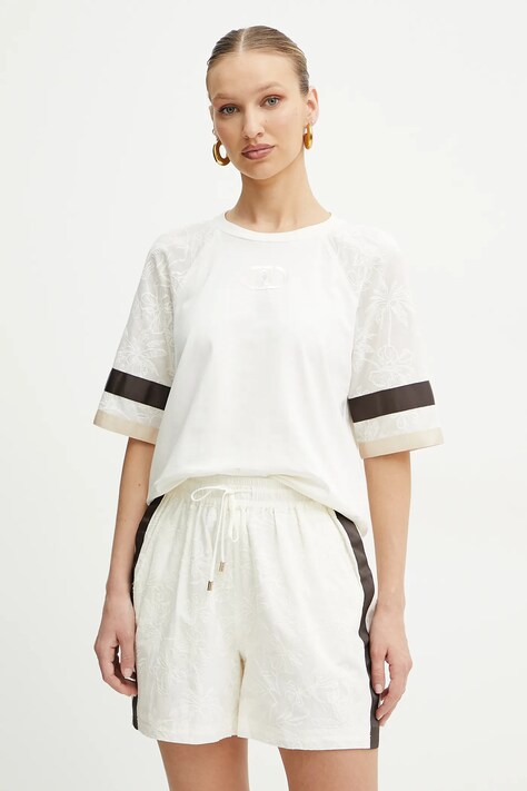 Liu Jo tricou culoarea bej, TA5157 JS088