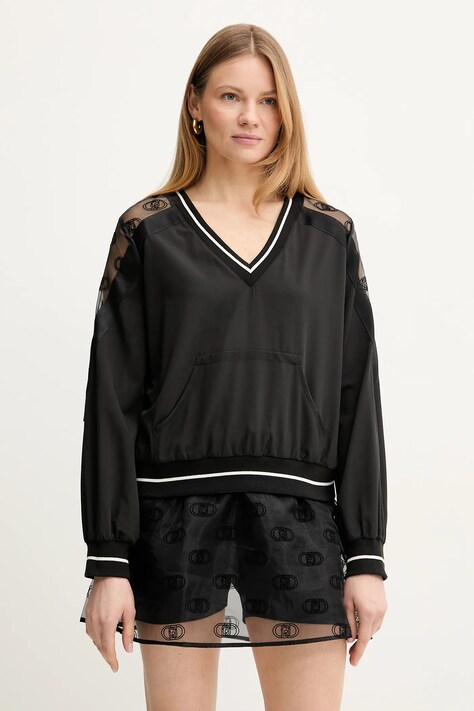 Суичър Liu Jo в черно с изчистен дизайн TA5201 TS922