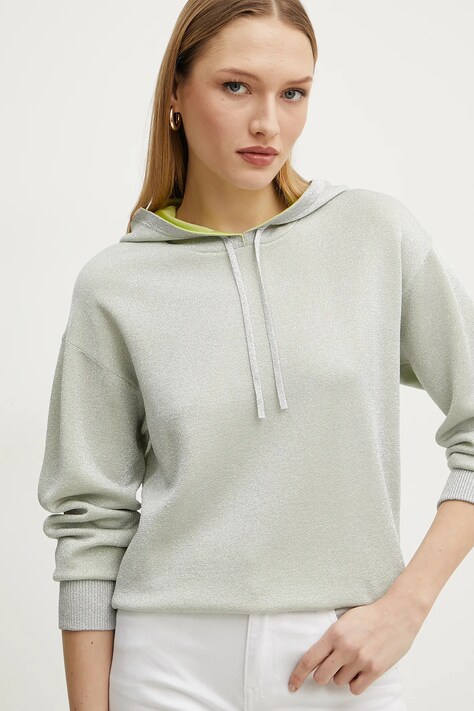 Mikina Missoni dámská, s kapucí, hladká, DS25SW01.BK045A