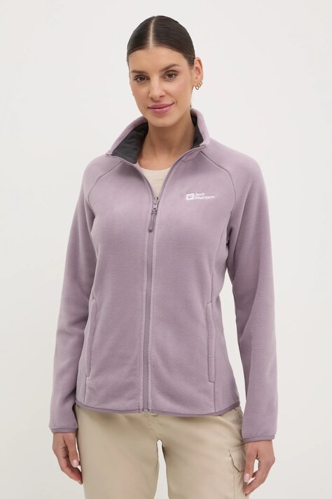 Sportska dukserica Jack Wolfskin Moonrise boja: ljubičasta, bez uzorka, A63263