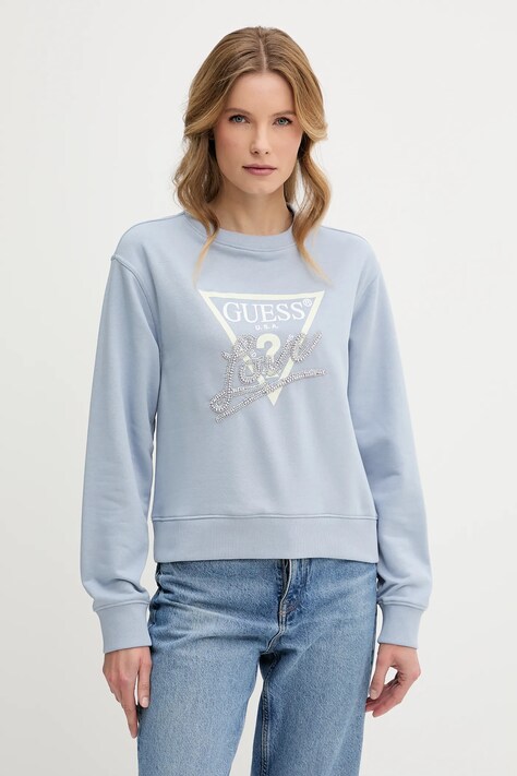 Guess bluză LOVE femei, cu imprimeu, W5GQ05 KB683