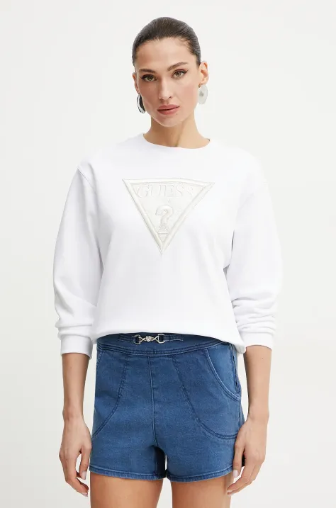 Guess bluza damska kolor biały z aplikacją W5GQ12 KBKM0
