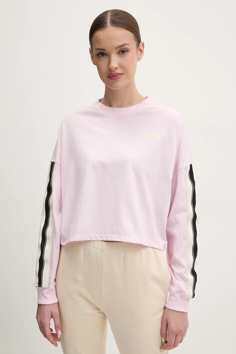 Dkny longsleeve din bumbac culoarea roz, DP5T1226