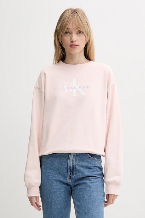 Pulover Calvin Klein Jeans ženski, bež barva, LV047B234G