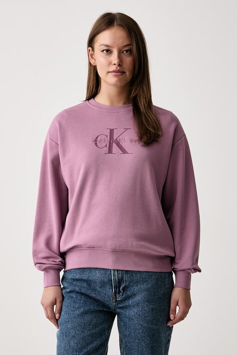 Calvin Klein Jeans Bluza damska z bawełną różowa LV047B234G