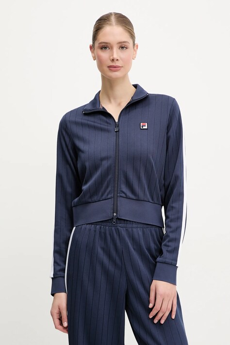 Fila bluză Lorce culoarea bleumarin, uni, FAW1011