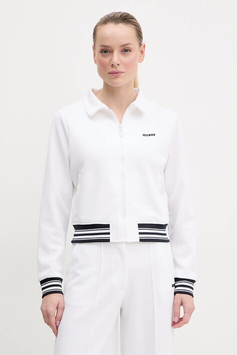 Mikina Guess AMARYLLIS dámská, bílá barva, hladká, V5GQ03 KCYF2