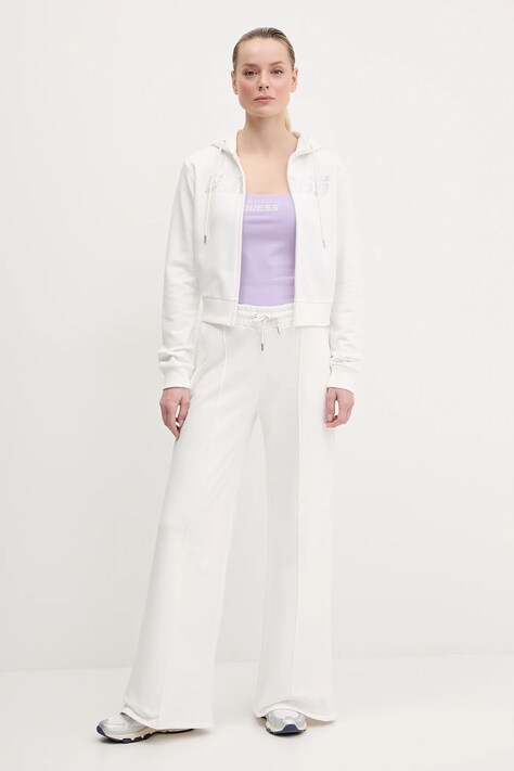 Бавовняна кофта Guess PRIMULA — SS25-BLD0RG, білий — фото 2