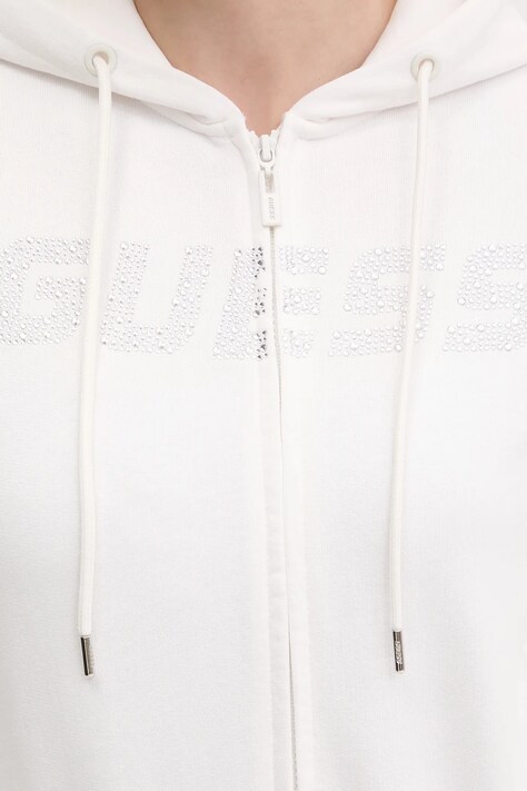 Бавовняна кофта Guess PRIMULA — SS25-BLD0RG, білий — фото 5
