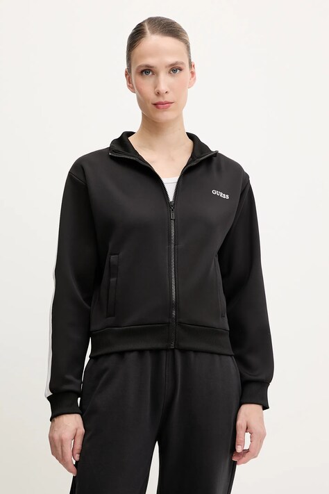 Μπλούζα Guess YARROW χρώμα: μαύρο, V5GQ18 KCRU2