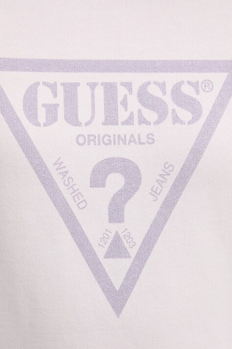 Бавовняна кофта Guess Originals — SS25-BLD0RN, фіолетовий — фото 4