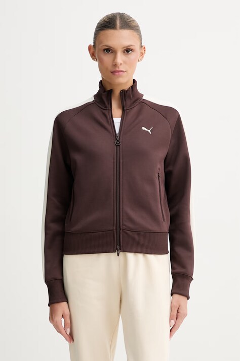 Μπλούζα Puma χρώμα: καφέ, 629796