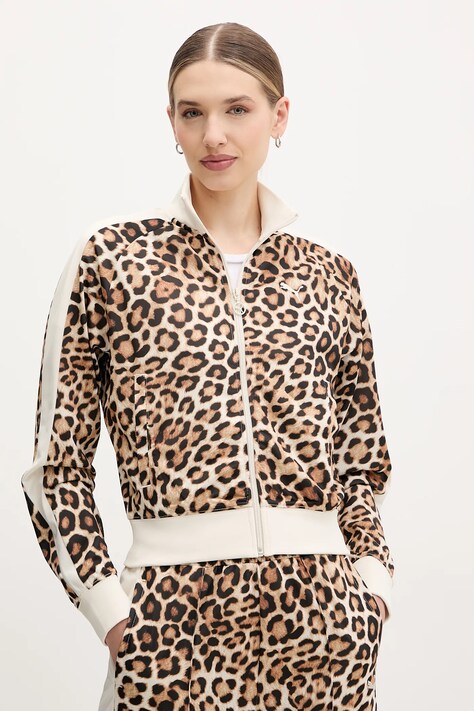 Puma bluza femei, culoarea maro, modelator, 632342