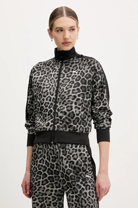 Puma bluza femei, culoarea gri, modelator, 632342