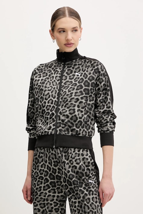 Puma bluza femei, culoarea gri, modelator, 632342