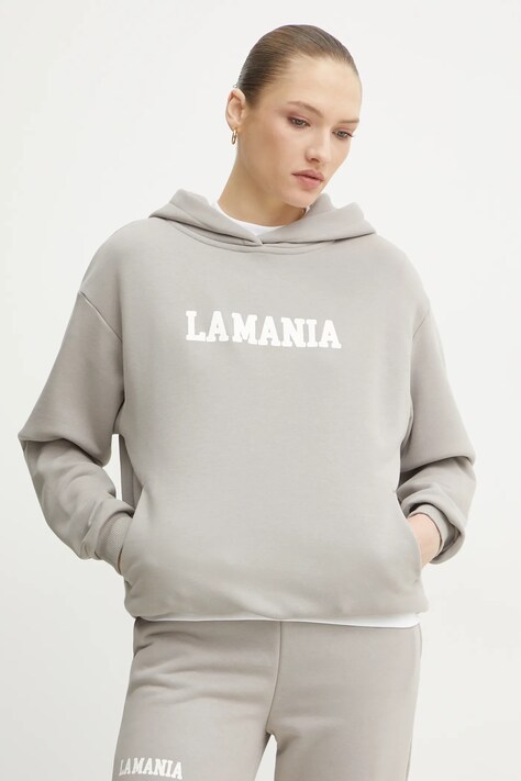 La Mania felpa donna colore beige con cappuccio YOUNG