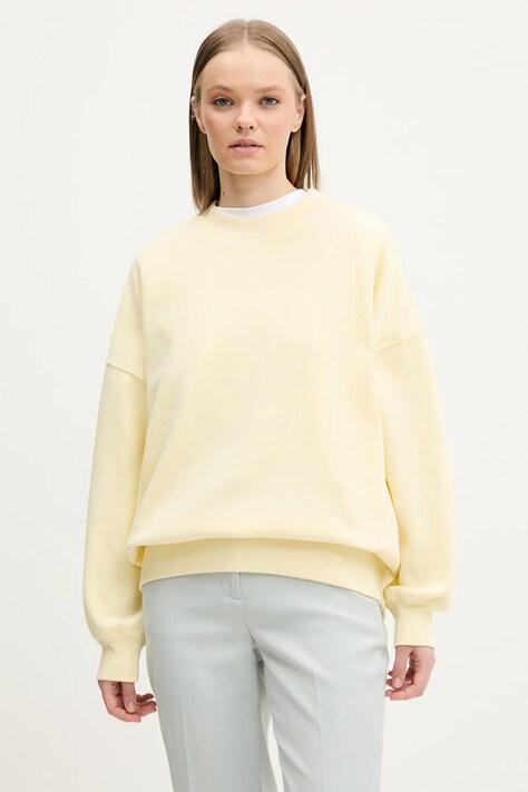 Abercrombie & Fitch bluza femei, culoarea galben, neted, KI152-5094