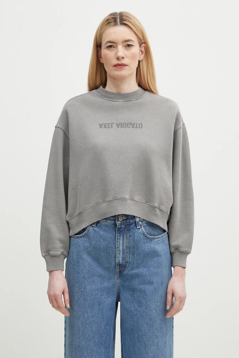 Axel Arigato cotton sweatshirt Distort Washed Sweatshirt women's gray color with a print A3013001